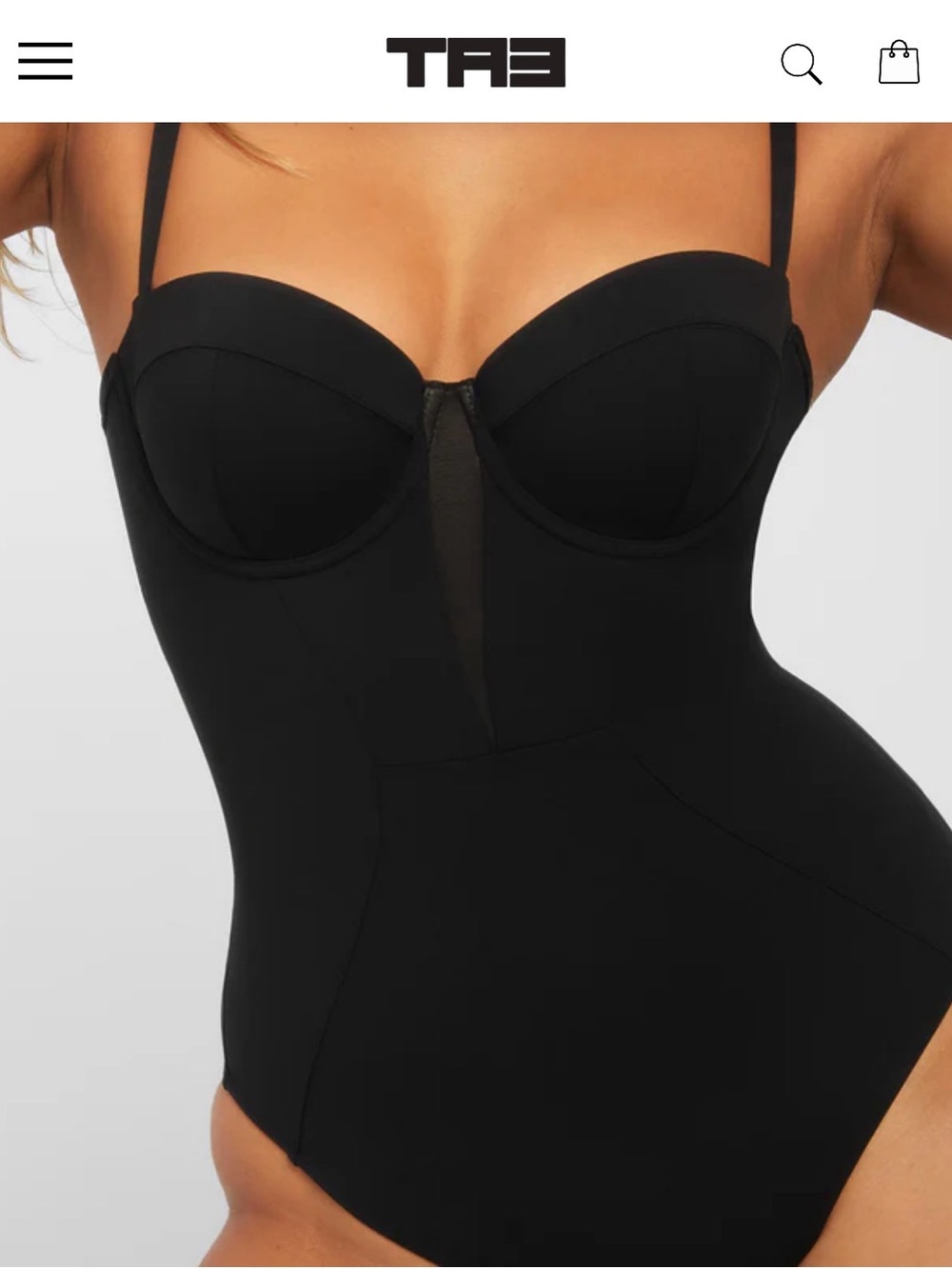 Black Underwire Sculpting One-Piece Swimsuit